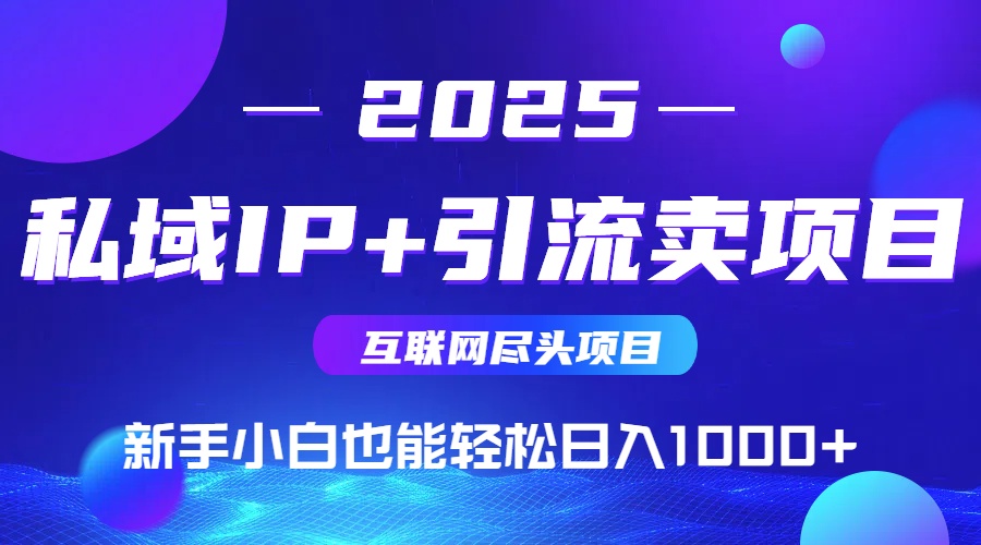 私域IP+卖项目，普通人小白也能轻松实现日入1000+-项才网课-资源网-最新项目分享网